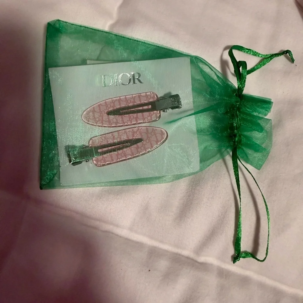 Dior Beauty Silver and Pink Hair Clips!